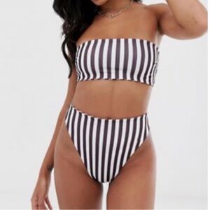 Striped bikini bottoms
